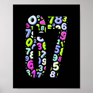 67 Versteckter Meme-Trend Gen Z Alpha Six Seven 6 Poster