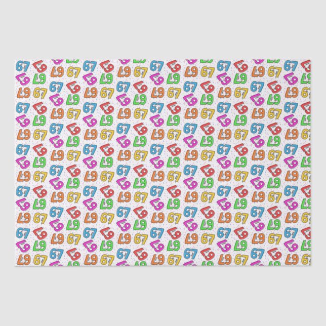 "67" Viral Confetti Tissue Paper Seidenpapier (Vorderseite)