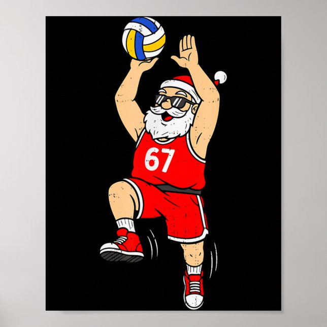 67 Volleyball Santa Six Seven Meme Christmas Srt M Poster (Vorne)