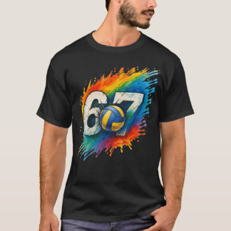 67 Volleyball Sechs Sieben 6 7 Meme T-Shirt