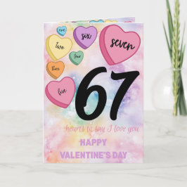 67 Watercolor Heart Valetine's Day Card Karte