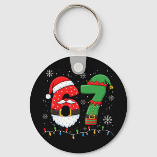 67 Weihnachten 6 7 Meme Pyjama Feiertag Gen Alpha Schlüsselanhänger