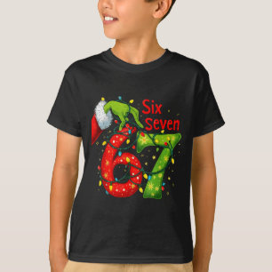 67 Weihnachten 6 7 Meme Pyjamas Feiertag Gen Alpha T-Shirt