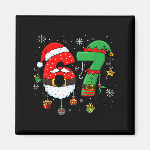 67 Weihnachten 6 7 Meme-Pyjamas Feiertage Gen Alph Magnet