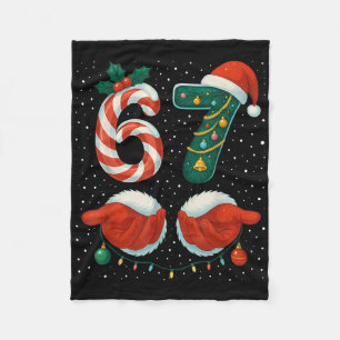 67 Weihnachten 6 7 Meme Schlafanzug Feiertag Gen A Fleecedecke