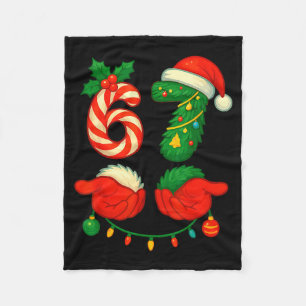 67 Weihnachten 6 7 Meme Schlafanzüge Feiertage Xma Fleecedecke
