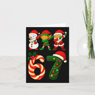 67 Weihnachten Dabbing Santa Elf Schneemann Lustig Karte