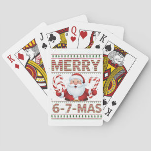 67 Weihnachten Fröhlich 6 7 hässlich Xmas Six Seve Spielkarten