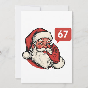 67 Weihnachten Fröhlich Sechs Sieben Gehirnfäule W Dankeskarte