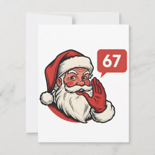 67 Weihnachten Fröhlich Sechs Sieben Gehirnfäule W Dankeskarte