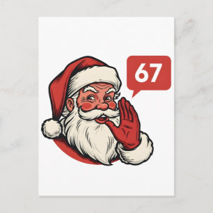 67 Weihnachten Fröhlich Sechs Sieben Gehirnfäule W Postkarte