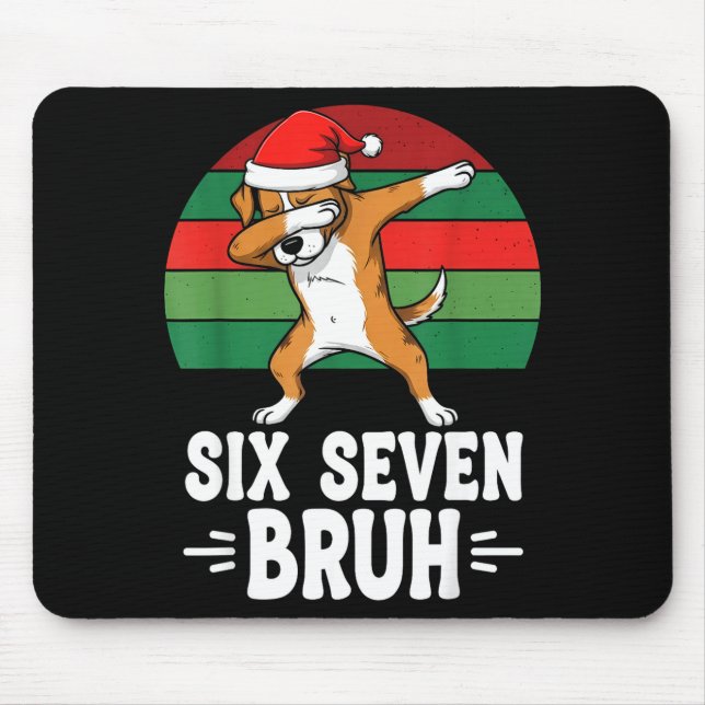 67 Weihnachten Lustig 67 Brainrot Jugend Kinder Hu Mousepad (Vorne)