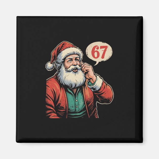 67 Weihnachten Lustig Sechs Sieben Meme Brainrot S Magnet (Vorne)