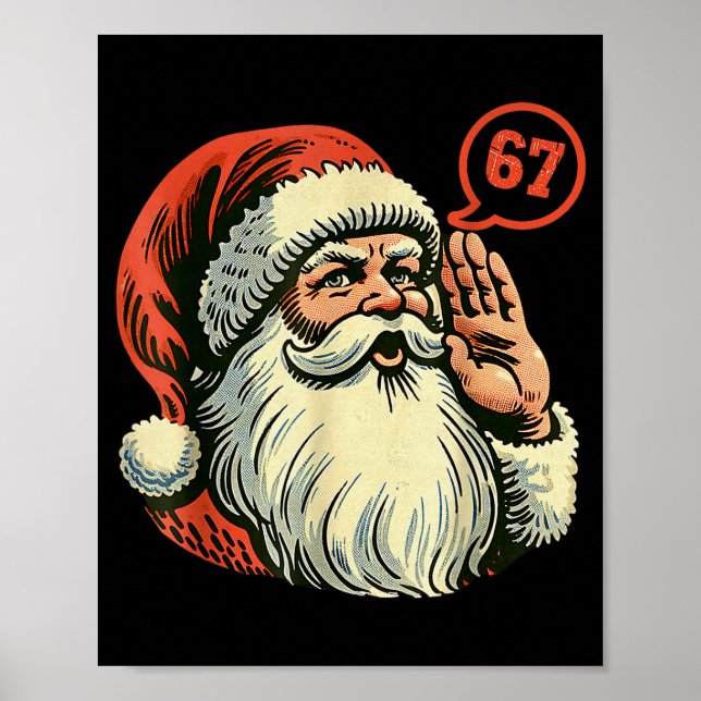 67 Weihnachten Lustig Sechs Sieben Meme Brainrot S Poster (Vorne)