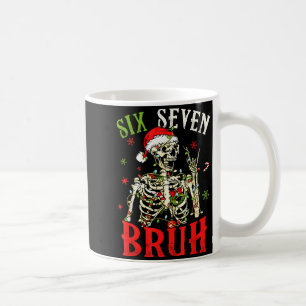 67 Weihnachten Lustig Six Seven Bruh Meme Skelett Kaffeetasse