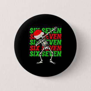 67 Weihnachten Lustig Six Seven Meme Brainrot Dabb Button