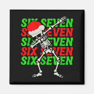 67 Weihnachten Lustig Six Seven Meme Brainrot Dabb Magnet