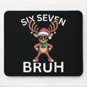 67 Weihnachten Lustig Six Seven Meme Brainrot Rent Mousepad