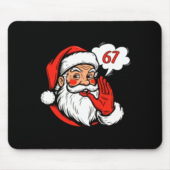 67 Weihnachten Lustig Six Seven Meme Brainrot Sant Mousepad (Vorne)