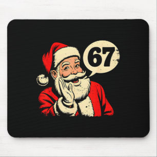 67 Weihnachten Lustig Six Seven Meme Brainrot Sant Mousepad