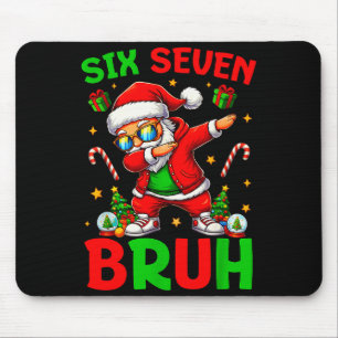 67 Weihnachten Lustig Six Seven Meme Brainrot Sant Mousepad