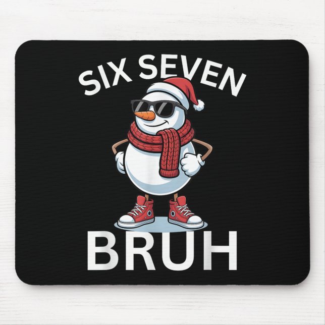 67 Weihnachten Lustig Six Seven Meme Brainrot Schn Mousepad (Vorne)
