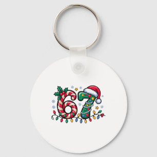 67 Weihnachten Meme Six Seven Xmas Lustig Jungen M Schlüsselanhänger