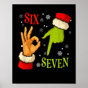 67 Weihnachten Weihnachtsmann Grün 6 7 Internet Me Poster