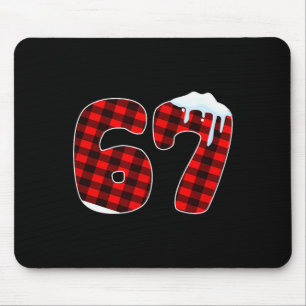67 Weihnachts-Meme 6 7 Zahlen Sechs Sieben Lustige Mousepad