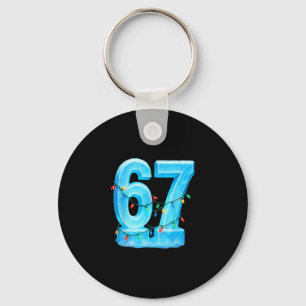 67 Weihnachts-Meme-Eis-Feiertags-Pyjama 6 7 Schlüsselanhänger