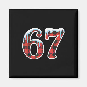 67 Weihnachts-Meme Lustig Six Seven Slang Magnet