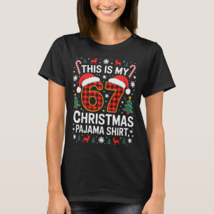 67 Weihnachts-Pyjama-Shirt Lustig Six Seven Meme B T-Shirt