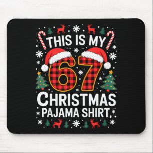 67 Weihnachts-Pyjama-Shirt Lustiges Six Seven Meme Mousepad