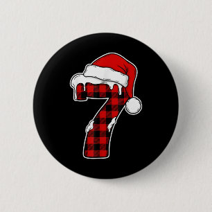67 Weihnachts-Pyjama-Shirt Six Seven Meme 7 Rot Ka Button