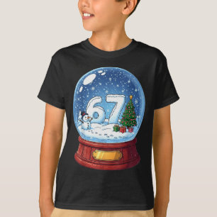 67 Weihnachts-Schneekugel Lustig Six Seven Meme T-Shirt