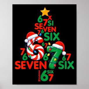 67 Weihnachtsbaum Candy Cane Urlaub Sechs Sieben M Poster
