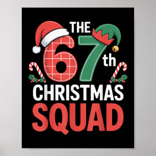 67. Weihnachtsgruppe – Süße Santa-Elf-Zuckerstange Poster