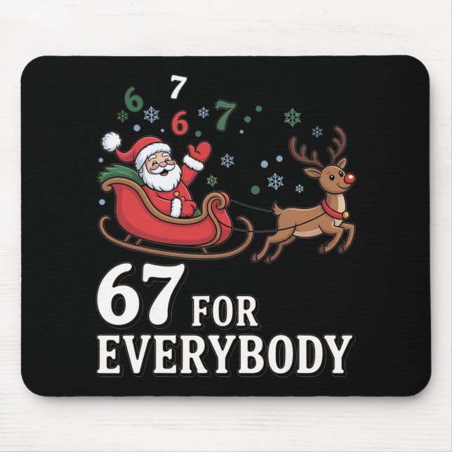 67 Weihnachtskostüm für jeden Six Seven Xmas  Mousepad (Vorne)