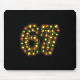 67 Weihnachtslichter 6 7 Meme Gen Alpha Slang  Mousepad