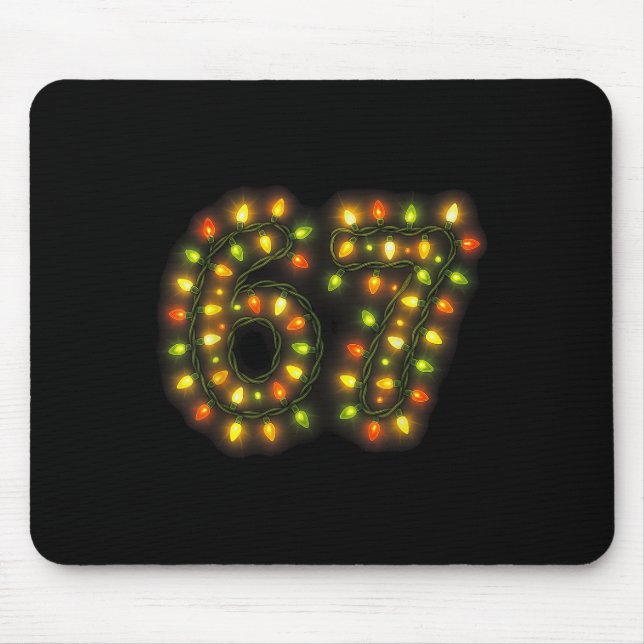 67 Weihnachtslichter 6 7 Meme Gen Alpha Slang  Mousepad (Vorne)