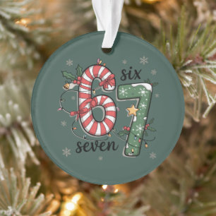 67 Weihnachtslichter Six Seven Feiertag Lustiges M Ornament
