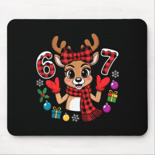 67 Weihnachtsoutfit Frauen Meme Rentier Six Seven  Mousepad