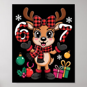 67 Weihnachtsoutfit Frauen Meme Rentier Six Seven  Poster