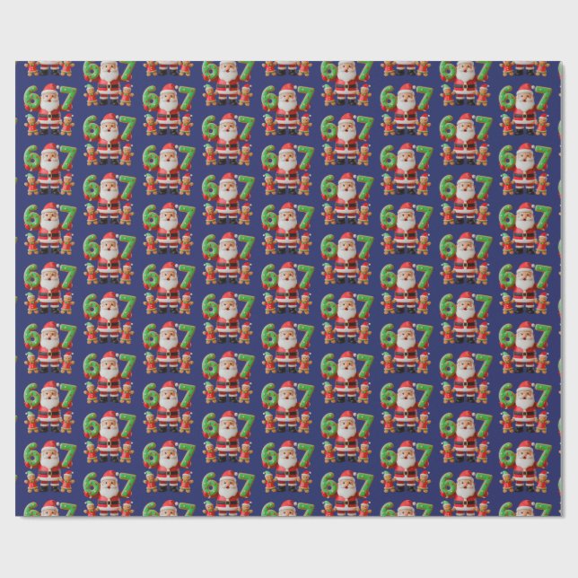 67 Wrapping Paper Roll | 6 7 Gift Wrap Geschenkpapier (Flach)