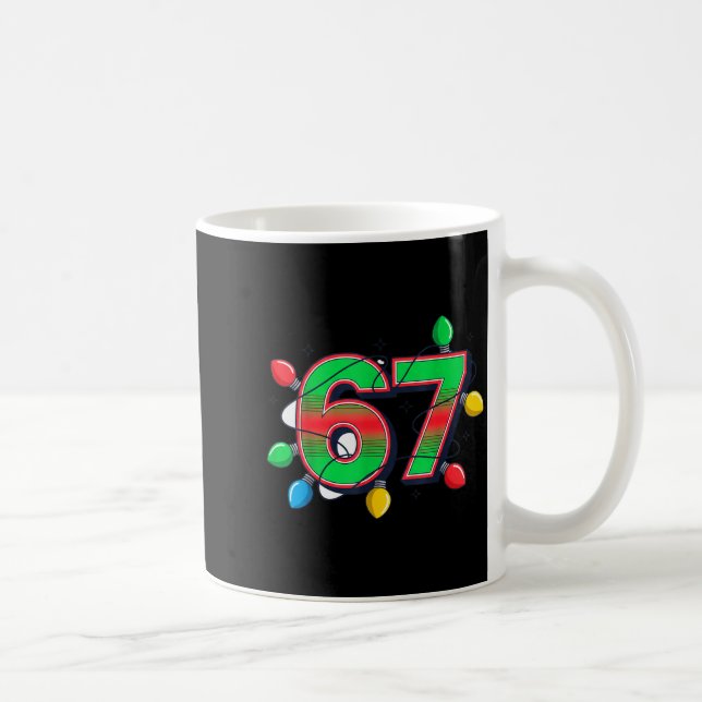 67 Xmas Lights Tacky Meme Design  Kaffeetasse (Rechts)