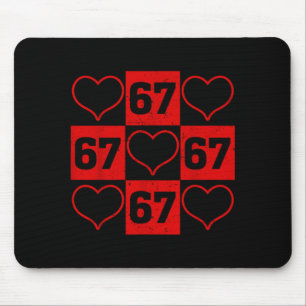 67 Xoxo Süßes Herz Valentinstag 6 7 Sechs Sieben M Mousepad