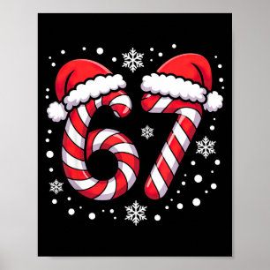 67 Zuckerstangen Santa  Poster