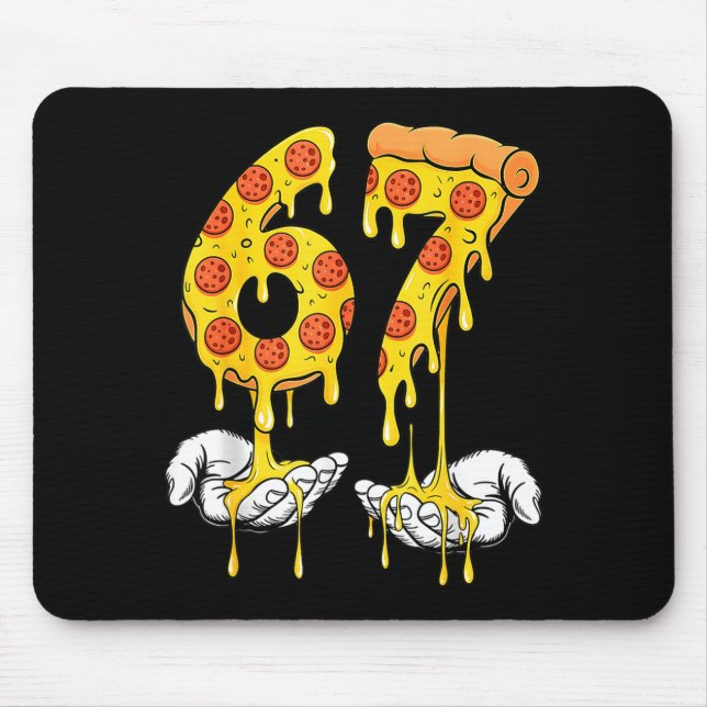 67 Zza Meme Funny Zza Lover  Mousepad (Vorne)