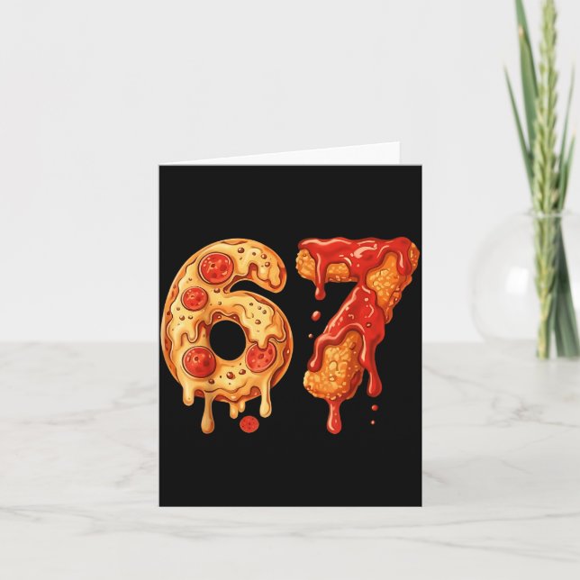 67 Zza Meme Lustig Six Seven Gen Alpha Slang Kinde Karte (Vorderseite)
