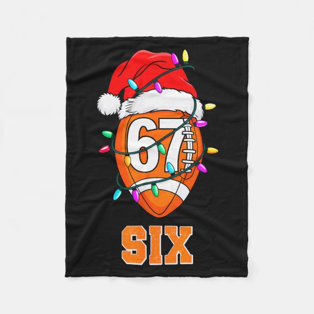 67endy Weihnachtsfußball – Six &amp; Seven Matchin Fleecedecke (Vorderseite)